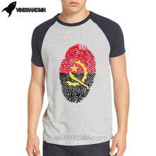 Camiseta informal unisex con estampado de huellas dactilares, ropa de verano unisex, con imagen de foto personalizada, con bandera de Argelia, Argentina, Alemania 2024 - compra barato