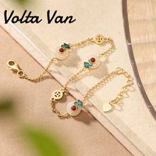 Volta Van Women Charm Bracelets 925 Sterling Silver 2022 New Natural Jade Vintage Elegant Fine Jewelry Cloisonne Bracelets 2024 - buy cheap