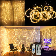 3*3M curtain light LED string garland fairy tale decoration light Christmas party bedroom wall wedding decoration 5z 2024 - buy cheap