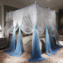 Fashion Double Princess Wind Net 1.8 M Bed New Encryption Elegant Thickened 1.5 M Four Corners Landed Home Textile Mosquito Net 2024 - buy cheap