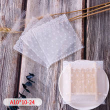 100pcs/lot Transparent White Lace Curtains Grid Cellophane Ziplock Bag Gift Bag Candy Soap Cookie Wedding Party Sugar Packaging 2024 - buy cheap