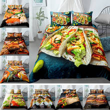 3D Pattern Food Cover Set Bedding  King Queen Full Twin Size Bed  luxury bedding sets 2024 - buy cheap