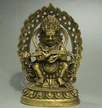 YM  305   China Tibetan Buddhism Brass Mahakala King Kong Guardian Buddha Statue 2024 - buy cheap