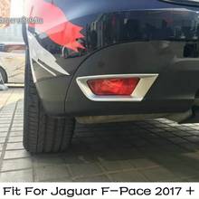 Lapetus Chrome Rear Bumper Tail Fog Lights Lamps Frame Cover Trim 2 Pcs Matte Exterior Fit For Jaguar F-Pace 2017 - 2020 ABS 2024 - buy cheap