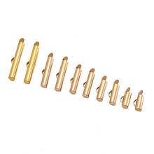 100 lâmpada de bronze encaixe para extremidade tubos deslizantes descobertas de joias douradas, 6x10 ~ 25x4mm, orifício: 1x3mm 2024 - compre barato