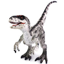 Velociraptor Jurásico de dinosaurios, figuras de acción y juguetes, colección de modelos de animales, aprendizaje y educativo, regalo de cumpleaños para niños 2024 - compra barato