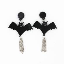 Engraçado halloween bat gota brincos personalidade animal corrente borla balançar brincos para mulheres menina moda festa dia das bruxas jóias 2024 - compre barato