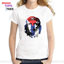 Camiseta o vintage che guevara retrato com bandeira cubana t camisa retro impressão gráfica cuba grande líder da revolução comunista 2024 - compre barato