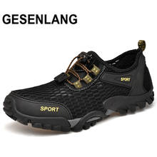 Мужская водонепроницаемая обувь большого размера, дышащие сетчатые быстросохнущие мужские кроссовки, противоскользящие уличные походные прогулочные пляжные водонепроницаемые ботинки 2024 - купить недорого