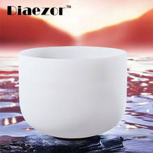 Diaezor 8 Inch CDEFGAB Note Chakra Crystal Singing Bowl Frosted Quartz Music Crucible for Meditation Sound Healing 2024 - buy cheap