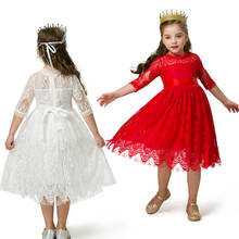 Платье с цветами для девочек, детская одежда для свадебной вечеринки, повседневная одежда для девочек 3, 5, 8 лет, 2019 2024 - купить недорого