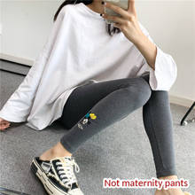 Cartoon Mickey Embroidery Women Spring And Autumn Casual Girl Leggings Cotton Stretch High Waist Thin-Feet Cropped Pants 2024 - buy cheap