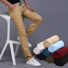 2020 Spring and summer New Men Casual Cotton Plus Velvet Slim Straight Trousers Fashion Trend Wild Multi-color Pants Men's 2024 - buy cheap