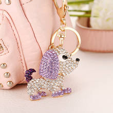 2020 Tinykenro new hot style fashion rhinestone colorful cute big ears cocked tail Harpy dog bag purse keychain 2024 - buy cheap