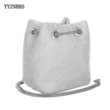 Bolso de mano de noche de lujo para mujer, Bolsa de hombro con diamantes, pequeña, para boda y fiesta 2024 - compra barato