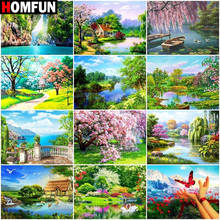 HOMFUN Diamond Painting Full Square/Round Diamond "beautiful scenery" Pattern Embroidery Cross Stitch 5D Rhinestone Painting 2024 - buy cheap