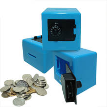 Копилка-банкомат с комбинированным замком, сейф для сбережения купюр и монет, подарок на день рождения, для детей 2024 - купить недорого