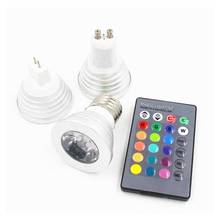 3W LED RGB Spotlight Bulbs E27 E14 GU10 GU5.3 MR16 Smart Control Lamp Home Decoration Color Changing Light Lamps 2024 - buy cheap