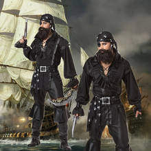 Костюм пирата Джека Воробей для взрослых, нарядное платье для косплея, карнавал, капитан пиратов, Карибский костюм на Хэллоуин для мужчин 2024 - купить недорого