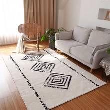 Moroccan India Handmade Carpets for Living Room Modern Home Carpet Bedroom Sofa Coffee Table Floor Mat Ins Geometric Nordic Rug 2024 - buy cheap