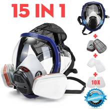 6800 suit 7pcs Large View Full Gas Mask Full Facepiece Respirator Painting Spraying Silicone Mask 2024 - buy cheap