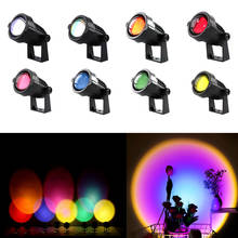 Rainbow Sunset Projector Atmosphere Night Light Coffee Shop Background Wall Lights Colorful sunset projection lamp 2024 - buy cheap