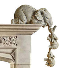 Ornamentos de resina de elefante, mães e bebês, artesanato, estátuas, mesa de vinho, windows, pingente, decoração de sala de estar 2024 - compre barato