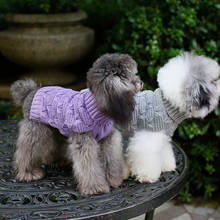 Suéteres para cães suéteres estilosos em cores mistas quentes para o inverno para cães pequenos gola alta malha para animal de estimação roupa de cachorro chihuahua yorpedrki 2024 - compre barato