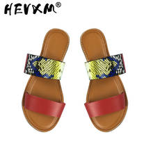 High Quality Comfortable Handmade Summer New Flat Women's Slippers Casual Wild Outdoor Beach Plus Size Female Slippers 36-41 2024 - buy cheap