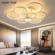 Lámpara Led de techo acrílica para sala de estar, luminarias de Metal para dormitorio, comedor, decoración, moderna, blanco y negro 2024 - compra barato