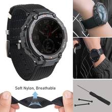 Correa de nailon transpirable Nato para Amazfit T-REX, correa de lona para reloj Xiaomi Huami Amazfit T Rex, accesorios para reloj 2024 - compra barato