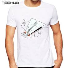 TEEHUB-Camiseta de manga corta con diseño de aterrizaje de choque para hombre, ropa Hipster con estampado 2024 - compra barato