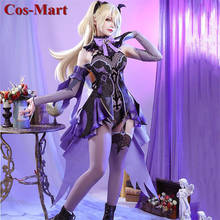 Cos-mart jogo genshin impacto fischl cosplay traje doce lindo uniforme vestido atividade festa role play roupas S-XL novo 2024 - compre barato