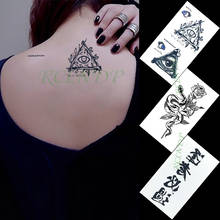 Tatuagem adesiva temporária, letras chinesas, olhos, cobra, flor, arte pequena, tatuagem flash, tatuagem falsa para mulheres e homens 2024 - compre barato