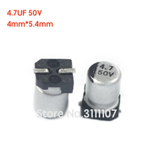 20PCS/LOT 4.7UF 50V 4mm*5.4mm SMD Electrolytic Capacitor 50v 4.7uf 475 2024 - buy cheap