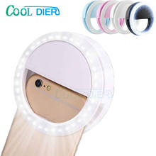 COOL DIER 36 LED Selfie Ring Light Portable Flash Universal Phone Supplementary Lighting Selfie Enhancing Fill Light For iPhone 2024 - buy cheap