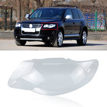 Capqx para vw touareg 07-10 frente cabeça luz farol lente capa abajur lâmpada de vidro do farol sombra lampcover escudo capa 2024 - compre barato