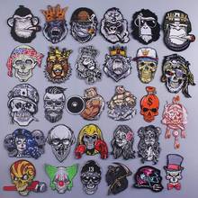 Orangutan/Punk Patch Embroidered Patches For Clothing Skull Patch Iron On Patches For Clothes Stickers On Clothes Zombie Bride 2024 - buy cheap