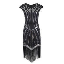 Женское вечернее платье с блестками, украшенное пайетками, 1920s, 1920s 2024 - купить недорого
