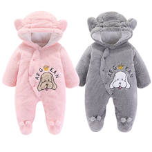 Cartoons Baby girl outfit Autumn Winter Infant Thick Fluff Baby Rompers For Baby Girls Jumpsuit Newborn Baby Boys Clothes 2024 - buy cheap