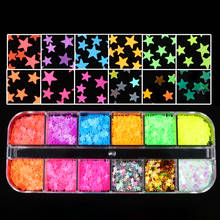 Luminous Nail Art Glitter Flakes Sequins Love Heart Butterfly Stars Paillette Fluorescence Phone Case Polish Manicure Decor 2024 - buy cheap