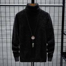 Мужской кашемировый свитер, Молодежный теплый вязаный пуловер с высоким воротником, зима 2020 2024 - купить недорого