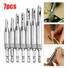 4Pcs / 7Pcs Power Tool Core Drill Bit Set Hole Puncher Hinge Tapper for Doors Self Center Woodworking Tools 2024 - buy cheap