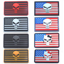 Bandeira americana de plástico quadrada 3d pvc, etiqueta de emblema, adesivo com motivação tática, extensão de braço 8*5cm 2024 - compre barato