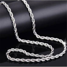 Kpop Width 3mm Gold Silver Color Long Chain Necklace For Men Women Stainless Steel Chain 50-74cm Man Necklace Jewelry Wholesale 2024 - buy cheap