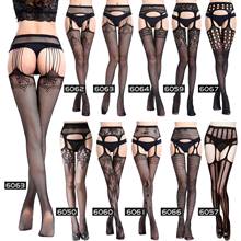 Woman Sexy Lingerie Pantyhose Erotic Stockings Lace High Pantyhose Sexy Lingerie Mesh Stockings Transparent Nightclubs Party 2024 - compre barato