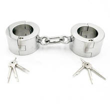 Stainless Steel 6cm High Super Heavy Metal Handcuffs Adult Games Bondage Restraints Hand Cuffs Sex Toys For Couples BDSM Torture 2024 - buy cheap