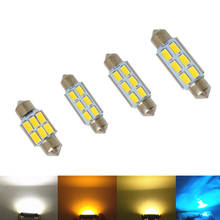 QIPO 1PCS Car Lights Festoon CANBUS 31 36 39 41mm C5W led ERROR FREE 5630 interior reading Warm white yellow ice blue bulbs dome 2024 - buy cheap