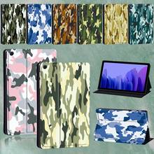 Tablet Cover for Samsung Galaxy Tab A7 10.4" SM-T500/T505 2020 PU Leather Camouflage Series Pattern Case + Free Stylus 2024 - buy cheap