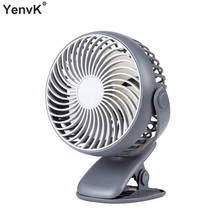 YenVk-miniventilador recargable por USB, ventilador de mesa con Clip, portátil, con abrazadera, Enfriador de aire 2024 - compra barato